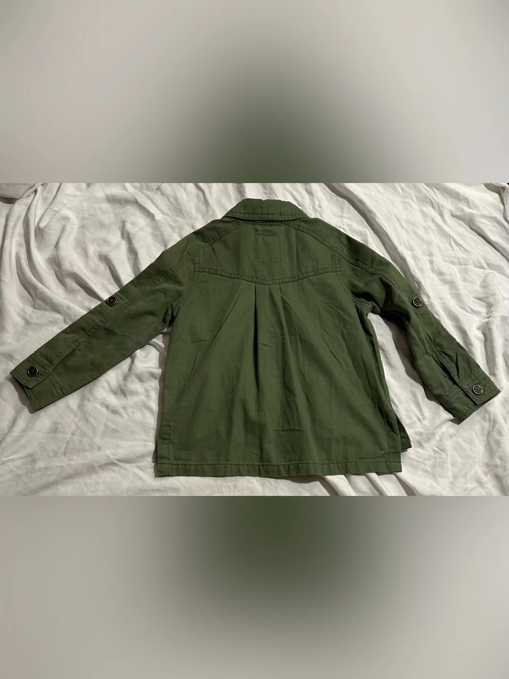 Gymboree Girls Olive Green Utility Shacket Jacket XS 4